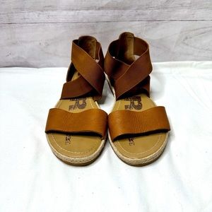 Sorel Brown Strappy Sandals